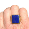 Vintage 18K Gold Lapis Lazuli Signet Ring