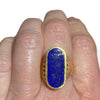 Vintage Egyptian Revival 18K Gold and Lapis Lazuli Ring