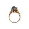 Vintage 14K Gold Aquamarine and Diamond Ring