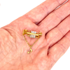 Vintage 18K Yellow Gold Diamond Set Trumpet with Violin Key Pin