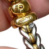 Vintage La Pepita Platinum 18K Gold Wheat Chain Diamond Bracelet