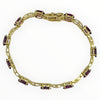 Vintage 14K Yellow Gold Rhodolite Garnet Bracelet