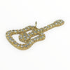 Vintage 18K Yellow Gold Diamond Set Guitar Pendant