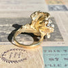 Mid Century 14K Gold Diamond Cocktail Ring