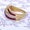 LeVian 18K Yellow Gold Ruby and Diamond Ring