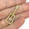 Vintage 18K Yellow Gold Diamond Set Guitar Pendant