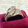 Victorian 14K Rose Gold Triple Snake Ring Size 10