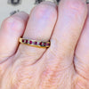 Vintage 14K Yellow Gold Ruby and Diamond Band Ring