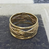 Vintage 14K Yellow Gold Braided Rope Style Band Ring