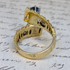 Vintage 14K Gold Sapphire and Diamond Ring