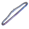 14K White Gold Multi Color Sapphire Tennis Bracelet