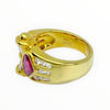 Vintage 18K Yellow Gold Ruby and Diamond Ring