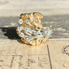 Mid Century 14K Gold Diamond Cocktail Ring