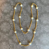 Vintage 14K Yellow Gold and Pearl Rolo Chain 24"