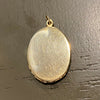 Vintage 14K Yellow Gold Oval Cat Charm Pendant
