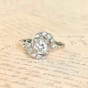 Art Deco 14K White Gold Diamond Engagement Ring