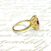 Vintage French GIA Certified Burma Ruby and Diamond Ring