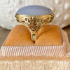 Vintage Ming's Hawaii 14K Yellow Gold Large Lavender Jade Ring