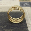 Vintage 14K Yellow Gold Braided Rope Style Band Ring
