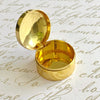 Vintage 14K Yellow Gold Engraved Pill Box