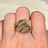 Victorian 14K Rose Gold Triple Snake Ring Size 10