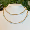 Vintage 14K Yellow Gold and Pearl Rolo Chain 24"