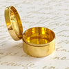 Vintage 14K Yellow Gold Engraved Pill Box