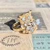 Mid Century 14K Gold Diamond Cocktail Ring
