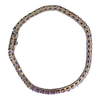 14K White Gold Multi Color Sapphire Tennis Bracelet