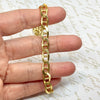 Vintage 18K Yellow Gold Solid Mariner Links Bracelet