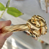 14K Yellow Gold Art Nouveau Style Hinged Bangle Bracelet