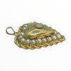 Vintage 14K Yellow Gold and Pearl Large Heart Shape Locket Pendant