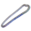 14K White Gold Multi Color Sapphire Tennis Bracelet