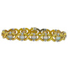 Vintage 18K Yellow Gold Opal and Diamond Bracelet