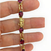 Vintage 14K Yellow Gold Rhodolite Garnet Bracelet