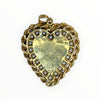 Vintage 14K Yellow Gold and Pearl Large Heart Shape Locket Pendant