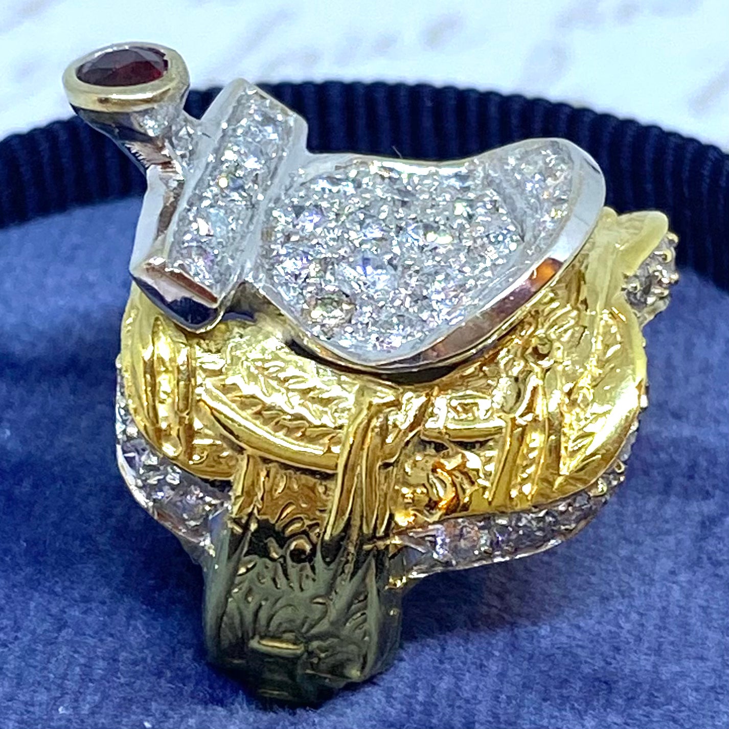 Diamond saddle ring outlet