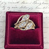 Victorian 14K Rose Gold Triple Snake Ring Size 10