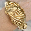 14K Yellow Gold Art Nouveau Style Hinged Bangle Bracelet