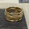 Vintage 14K Yellow Gold Braided Rope Style Band Ring