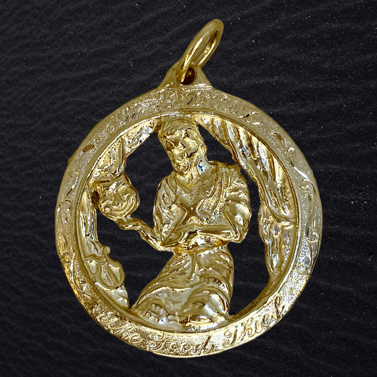 14K Yellow Gold "THE GOOD THIEF" Large Pendant