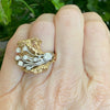 Mid Century 14K Gold Diamond Cocktail Ring