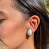 Vintage 14K Yellow Gold Mabe Pearl Earrings