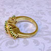 Vintage 18K Yellow Gold Emerald & Diamond Ring