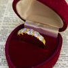 18K Yellow Gold Five Stone Graduating Diamond Band