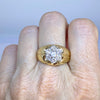 Vintage 14K Gold Seven Stone Diamond Cluster Ring Size 9.75