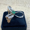 Edwardian Emerald & Diamond Platinum and Gold Pendant Brooch