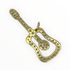 Vintage 18K Yellow Gold Diamond Set Guitar Pendant