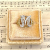 Vintage 14K Gold and Diamond Initial "M" Ring