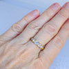 18K Yellow Gold Five Stone Graduating Diamond Band